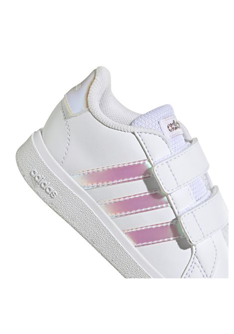 Adidas Grand Court Lifestyle Hook And Loop Shoes White Iridescent Infant ADIDAS CORE | Sneakers | GY2328-